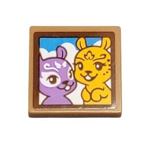 LEGO Squirrel Portrait Tile 2x2 3068bpb1065 Elves 41182 Decorated‎ Replacement